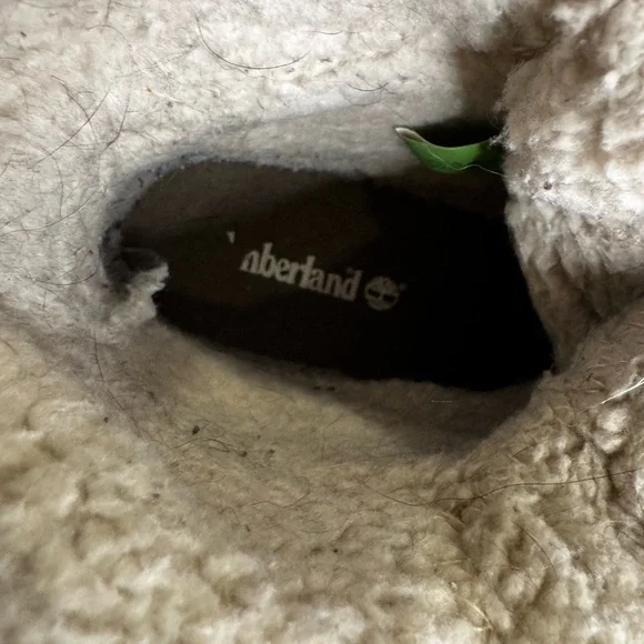 Timberland Women’s Sz 8.5  Teddy Fleece Fold-Down Waterproof Outdoor Boot  Snow - Picture 13 of 16